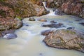 Torrent during thaw Royalty Free Stock Photo