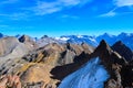 View on the Torrenthorn on a sunny autumn day, seeing the swiss alps, Switzerland / Europe