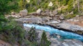 Torrential river in a forest in San Martin de los Andes, Neuquen, Argentina Royalty Free Stock Photo