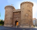 Torres de Quart or Puerta de Quart two fortified gates of the medieval wall of Valencia