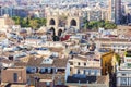 Torres de Serranos and panorama of Valencia Royalty Free Stock Photo