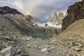 Torres del Paine National Park, maybe the best sunrise in the world! and without seeing the sun! Royalty Free Stock Photo