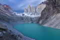 Torres del Paine National Park, maybe the best sunrise in the world! and without seeing the sun! Royalty Free Stock Photo