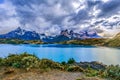 Torres del Paine over the Pehoe lake, Patagonia, Chile - Southern Patagonian Ice Field, Magellanes Region