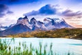 Torres del Paine in Patagonia, Chile - Lago Pehoe Royalty Free Stock Photo