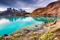 Torres del Paine and Pehoe Lake, Patagonia, Chile