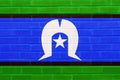 Torres Strait Islander Flag Painted On A Wall