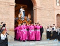 Torrevieja, Spain - April 7, 2023:Holy Week procession in Torrevieja, Spain