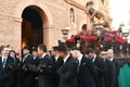 Torrevieja, Spain - April 7, 2023:Holy Week procession in Torrevieja, Spain