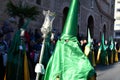 Torrevieja, Spain - April 7, 2023: Nazarenos during Holy Week procession in Torrevieja, Spain