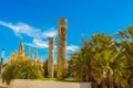 TORREVIEJA, SPAIN: The famous beach in Torrevieja on a sunny day