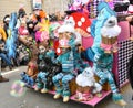 TORREVIEJA, SPAIN FEBRUARY 12, 2023: Kids in a colorful carnival costumes at a festive parade, Alicante, Costa blanca region.
