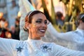 TORREVIEJA, SPAIN Ã¢â¬â JANUARY 5, 2023: Los Reyes Magos parade. Participant of the Festive cavalcade of Three Magi Cabalgata de Royalty Free Stock Photo