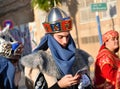 TORREVIEJA, SPAIN Ã¢â¬â JANUARY 5, 2023: Los Reyes Magos parade. Participants take part in the Festive cavalcade Cabalgata de los Royalty Free Stock Photo