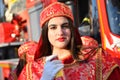 TORREVIEJA, SPAIN Ã¢â¬â JANUARY 5, 2023: Los Reyes Magos Three wise men parade. Participants take part in the Festive cavalcade of Royalty Free Stock Photo