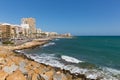 Torrevieja Spain seafront with coast and waves