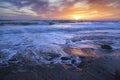 Torrey Pines State Beach Sunset Royalty Free Stock Photo