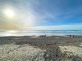 Torrey Pines State Beach before sunset twilight Royalty Free Stock Photo