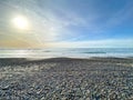 Torrey Pines State Beach before sunset twilight Royalty Free Stock Photo