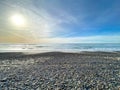 Torrey Pines State Beach before sunset twilight Royalty Free Stock Photo