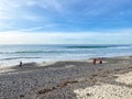 Torrey Pines State Beach before sunset twilight Royalty Free Stock Photo