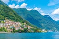 Torriggia village and lake Como in Italy