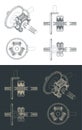 Torsen Differential Drawings Royalty Free Stock Photo