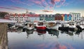 Torshavn city at sunset, Faroe Islands, Denmark Royalty Free Stock Photo