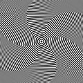 Torsion movement. Abstract op art design.