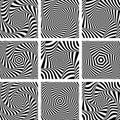 Torsion patterns set. Royalty Free Stock Photo