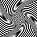 Torsion rotation movement. Abstract op art design. Royalty Free Stock Photo