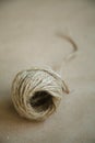 Torso of twine on a brown background. Selective focus, vertically Royalty Free Stock Photo