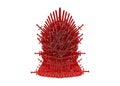 Iron throne icon. Red Vector illustration isolated on white background