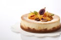 Torta de Ricota, or Ricotta cheesecake with fruit and nuts. Generative AI. Royalty Free Stock Photo