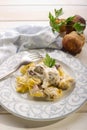 Tortellini with cream sauce