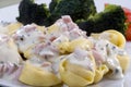 Tortellini with cream sauce