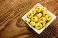 Tortellini, fresh egg pasta Royalty Free Stock Photo