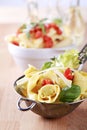 Tortellini in a sieve Royalty Free Stock Photo