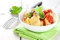 Tortellini with tomato sauce Royalty Free Stock Photo