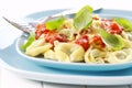 Tortellini with tomato sauce and cheese Royalty Free Stock Photo