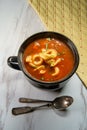 Tortellini Tomato Soup Royalty Free Stock Photo