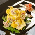 Tortelloni, typical Bologna homemade stuffed pasta,.