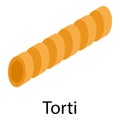 Torti pasta icon, isometric style Royalty Free Stock Photo