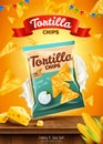 Tortilla chips ads Royalty Free Stock Photo