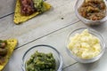 Tortilla chips with guacamole and salsa dips Royalty Free Stock Photo