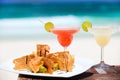 Tortilla chips and margarita cocktails Royalty Free Stock Photo