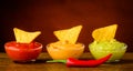 Tortilla chips and nacho dip Royalty Free Stock Photo