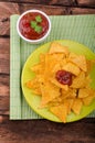 Tortilla Chips With Spicy Tomato Salsa