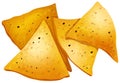 Tortilla Chips on White Background