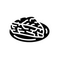 tortilla espanola spanish cuisine glyph icon vector illustration